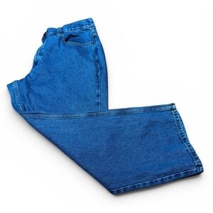 Blue Mountain Men's 40x30 Relaxed Fit Blue Denim Jeans Straight Leg Cotton